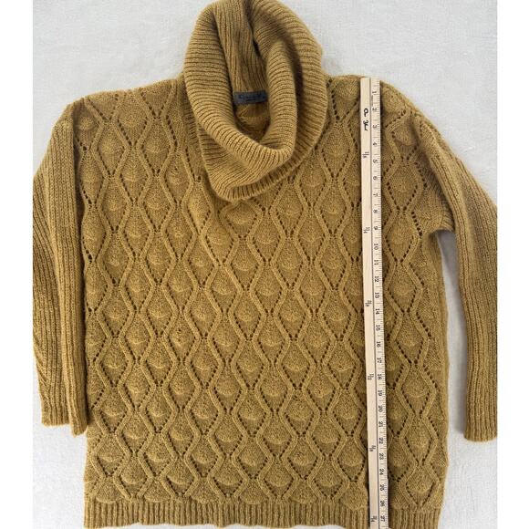 Elsamanda Italy Gold Mohair Sweater Cowl Neck Oversized Yellow S L - Picture 9 of 9
